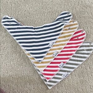 Colorful Striped Bandana Bibs Set by Copper Pearl